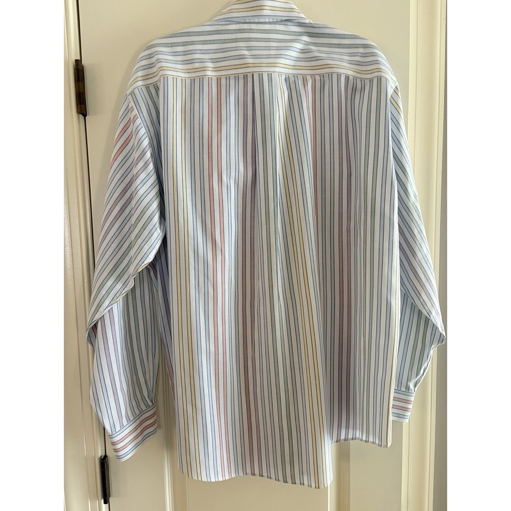 Brooks Brothers  Button Down Shirt Mens  LG pastel stripe 100% cotton Heritage - Picture 16 of 16